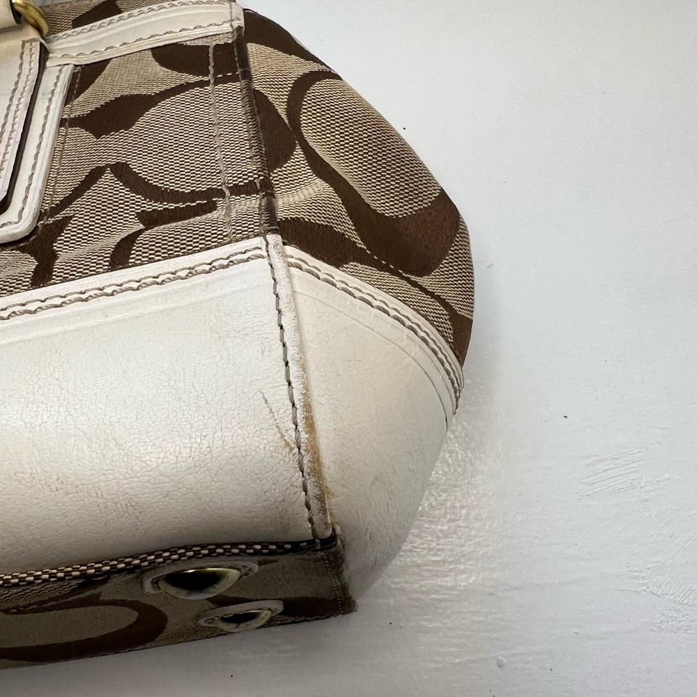 Vintage Coach Signature Shoulder Bag - Pink/Tan No J0771-11620 - Picture 12 of 16